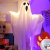 Floating LED Specter Flashing Halloween Hanging Ornament Funny Specter Ceiling Hanging  Porch