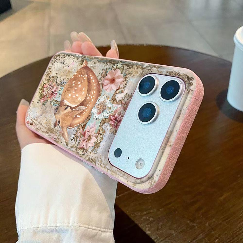 Flowers And Deer Phone Case For IPhone 17 17Air 11 13 12 14 15 16 Pro Max 16 Plus Case Soft Fashion Silicone15 Pro Cover Case