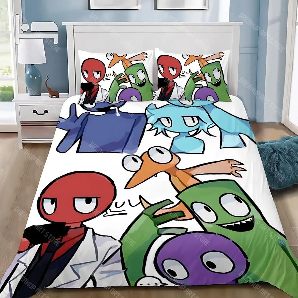 Duvet Cover Pillowcase Bedding Set Adult Boy F-Friends Girl Bedroom Decoration Children R-Rainbows Gift Single Double Large Size