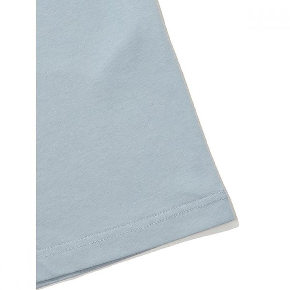 Woven PaTch PockeT ShorT Sleeve T shirT  Blue 