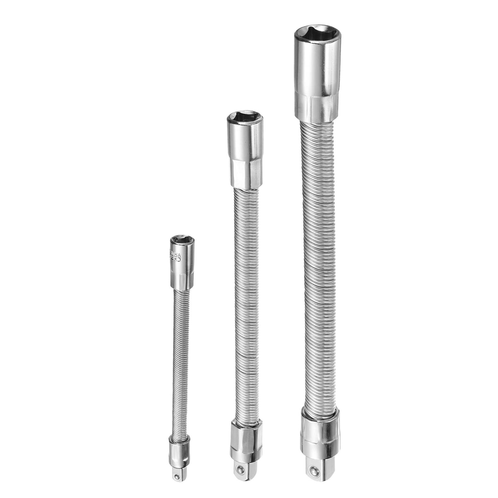 

3Pcs Functional Wrench Sleeve Extension Rod Bendable Drive Head Adapters for Professional and DIY Maintenance Needs 1