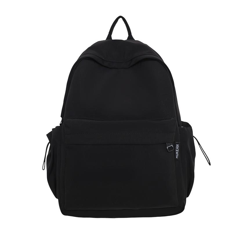 Lightweight Travel Backpack Women Large Capacity Backpack Solid Color Student Schoolbag