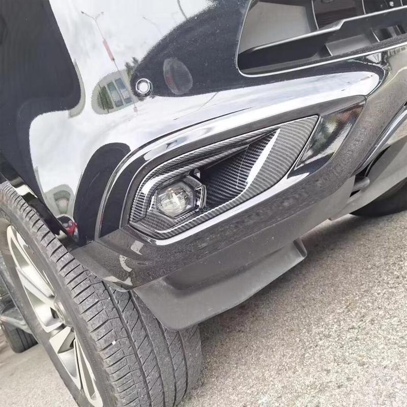 For Isuzu MU-X MUX Car Front Foglight cover Trim Frame Accessories Auto protector Stickers 2018     2024 2025