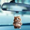 Cute 2D Flat Cat Keychain Acrylic Cartoon Car Mirror Backpacks Hanging Pendant Car Hanging Ornament Home Decor