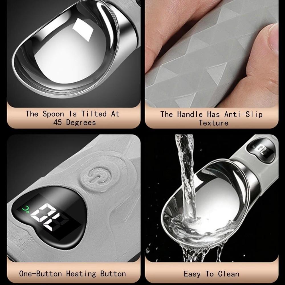 Waterproof Self Warming Dessert Gadget LED Display Ice Cream Dipper Hard Ice Cream