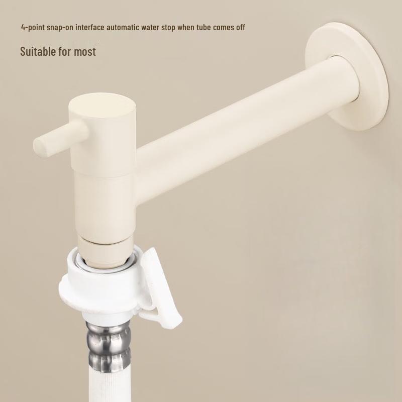 TLXT Quick-Open Black Stainless Steel Water Tap
