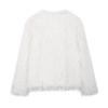 European and American style autumn and winter new fashionable and elegant round neck imitation fur effect winter coat imitation fur short