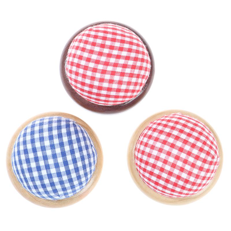 1Pc w kształcie kuli Craft igła poduszka z drewnianym dnem domu narzędzia do szycia