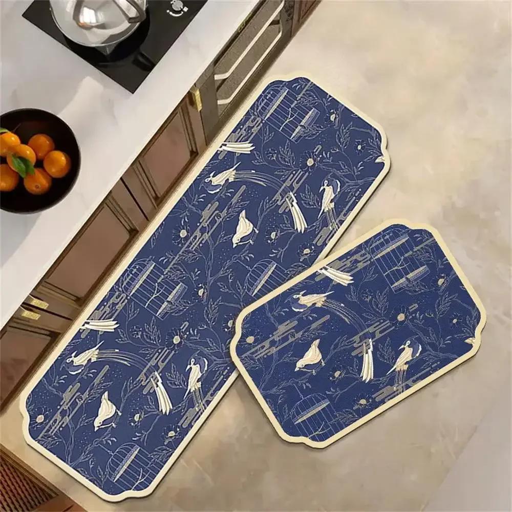 1/2pcs Kitchen Floor Mat, Anti-Slip And Easy To Maintain, Home Decoration, Entrance Porch Carpet, Living Room Floor Mat