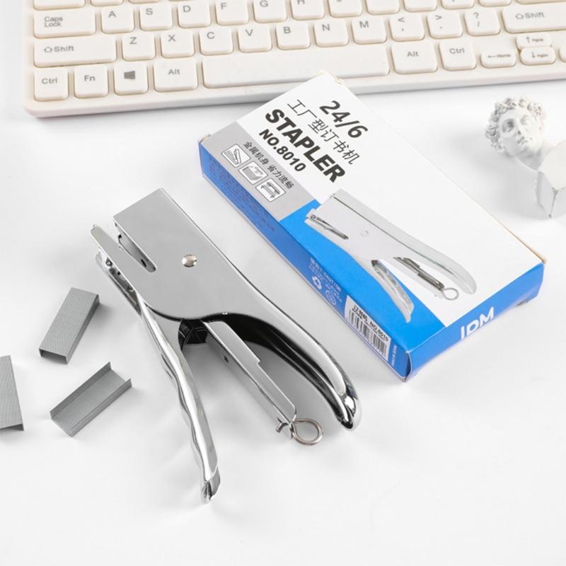 Professional Handheld Stapler Large Sheets Capacity Ergonomic Grip Heavy Duty Metal Stapler For School Office Supplies