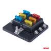 Ceramic fuse box 6 sockets + fuses AMIO-03039