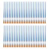 50 Pcs Painting Brushes With Comfortable Grip Pointed Round Flat Paint Brush Drawing Supplies For Artists And Students