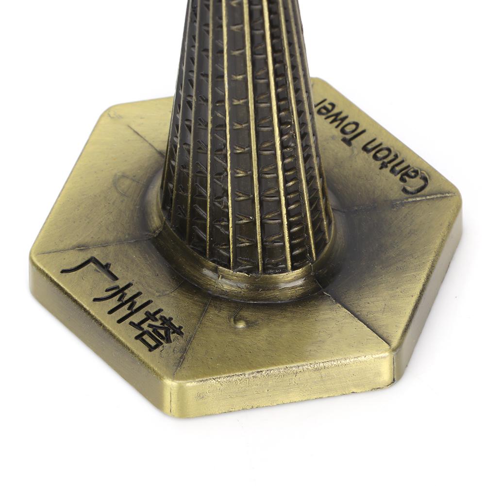 Popular Canton Tower Model Delicate  Work Small Waist  Vintage Office Decoration( bronze)