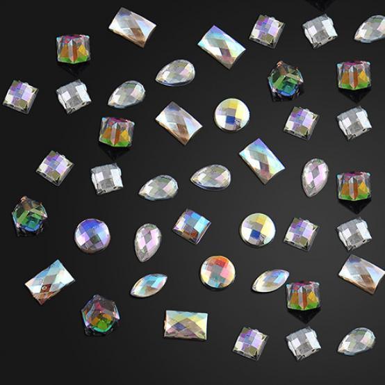 36Pcs/Wheel 3D Colorful Nail Art Rhinestones Glitters Tip Decoration Manicure