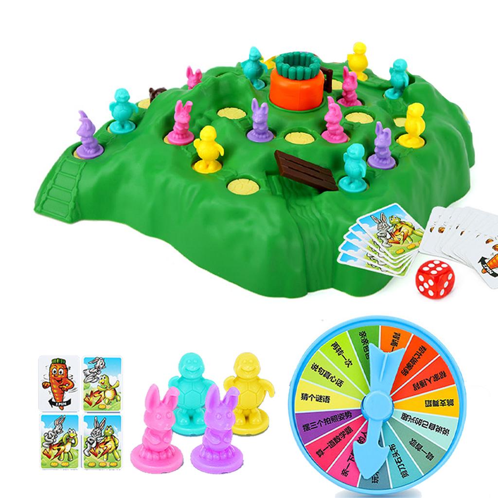 Tortoise Bunny Trap Competitive Board Game Interactive Educational Multiplayer Hare Trap Game