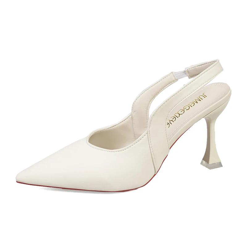 Fashion 2025 New Summer Slip-on Women's High Heels Sexy Slingbacks Office and Career Fashion Best Seller Closed Toe Sandalszapatos Mujer