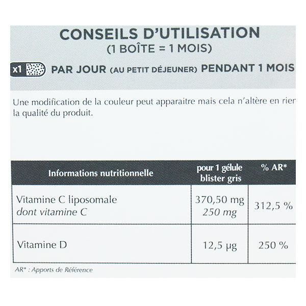 Theragreen Theralica Vitamine C Liposomale Vitamine D 30 gélules