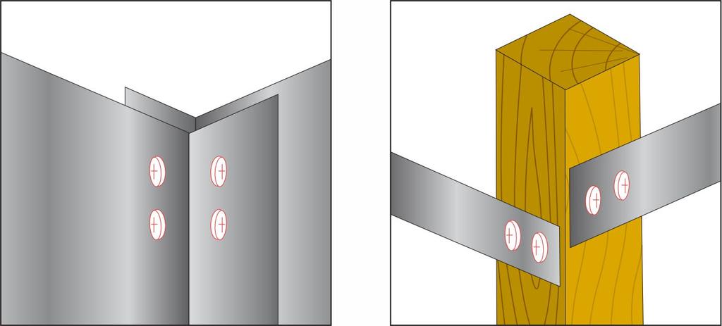 GM- mounting connectors 4.2x16mm RAL 8003