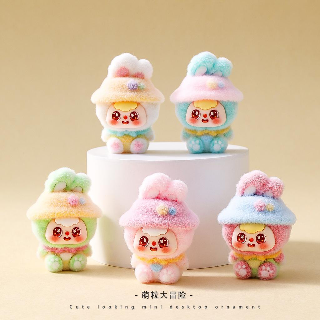 9 Stück/Set Doubao Figurenspielzeug Hut Kaninchenfigur Schreibtischdekoration Modell Ornamente Spielzeug Jungen Mädchen Weihnachtsgeschenke