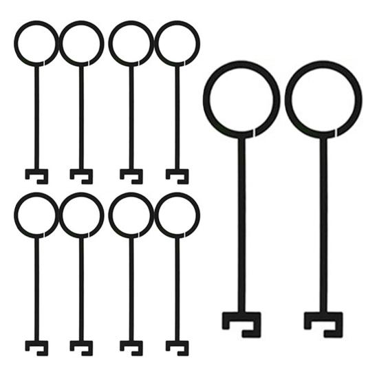 

10 шт. Крюк для глиняных тарелочек Сверхпрочный Погодоустойчивый Пластиковый Держатель для глиняных мишеней Уличная Практика стрельбы Подвесной Держатель для мишеней чёрный