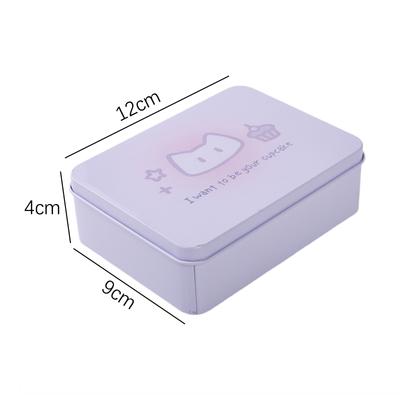 Iron Storage Box Cartoon Kpop Pocards Desktop Storage Small Card Stickers Tapes Storage Box Stationery Office Supplies