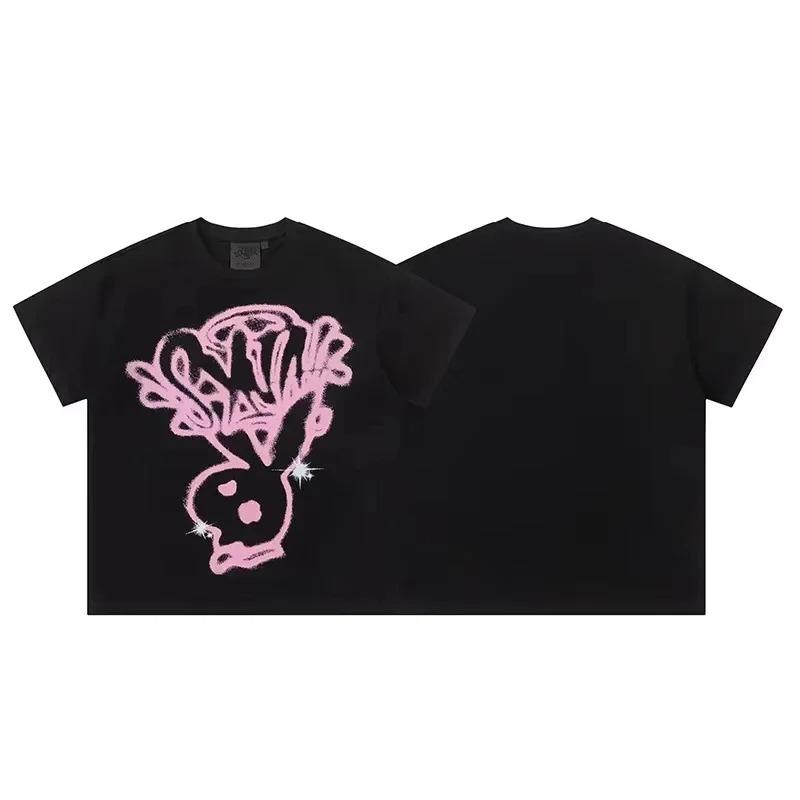 Classic Fashion Syna World Hip-hop Printed T-shirt Men Women Casual Loose Cotton Oversized Top High-street Y2K Harajuku Summer New Tee