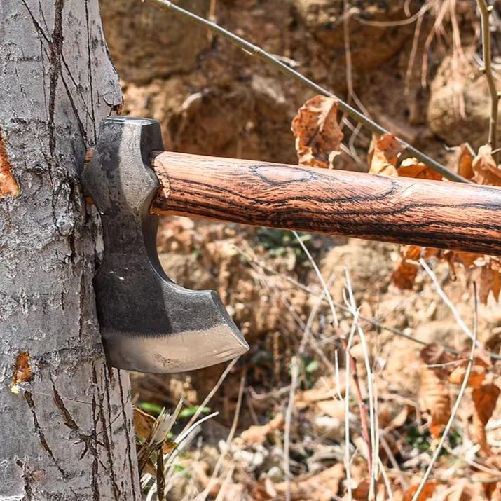 Outdoor 65 Manganese Steel Fully Forged Camping Hiking Emergency Self-defense Equipment Camping Chopping EDC Axe