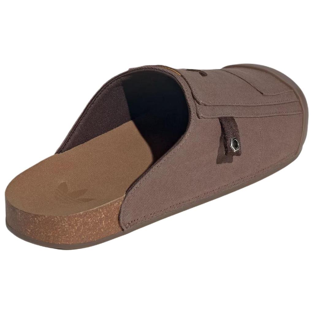 adidas Originals Adimule Slides Versatile Comfortable Rubber Sole Anti-Wear Closed-Toe Slippers Unisex Slippers Dark-Earth-Brown JP9189