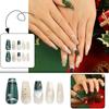 Damen Weihnachts-Atmosphäre Tragbare Nagelspitzen Lang Aufhellend Tragbare Nägel Kleber 2ml