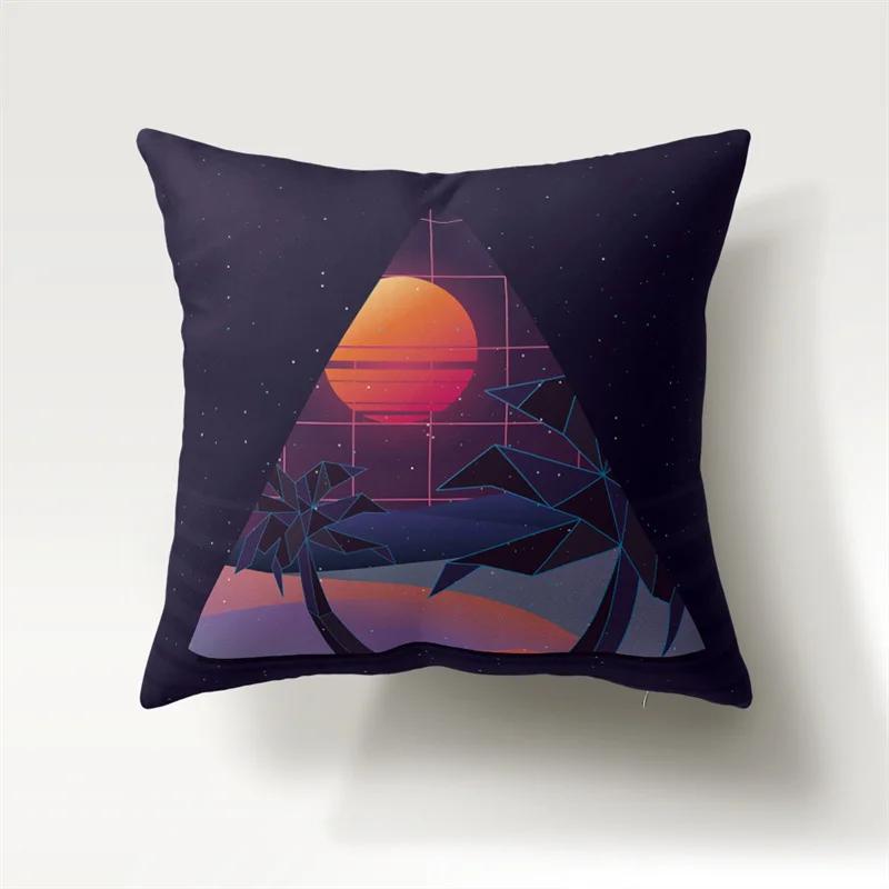 Summer Beach Sunset Landscape Pillowcase 45x45cm Sofa Chair Bedside Car Cushion Cover Bedroom Room Living  Home Decor