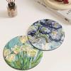 Floral Rubber Coaster Round Placemat Resist Heat and Antiskid Absorbent Pad Reusable Bowl Pot Mat Table Protector Kitchen Dishes