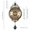 European Retro Wall Clock Living Room Home New Creative Clock Wall Mute High-end Quartz Type Home Decoration