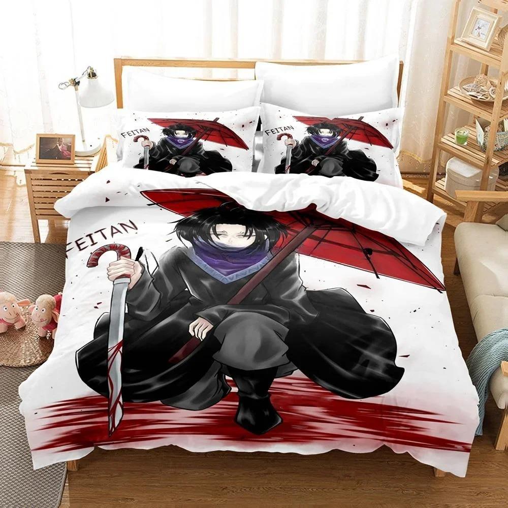 

Vibrant Soft 3D Printing Anime HUNTER Feitan Size Bed Aldult Kid Bedroom Duvetcover Sets Single Twin Full Queen King Quilt Comforter (quilt)-EU Single(135*200cm)3pcs