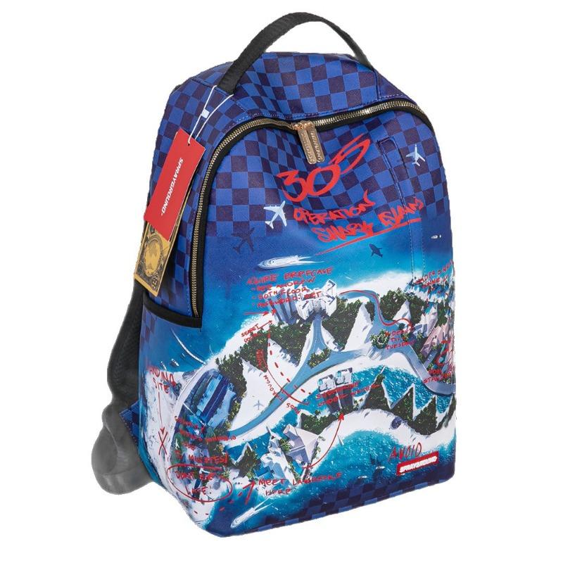 Tide Brand Shark Backpack Graffiti Wind Leisure Street Trend Backpack Skateboard Backpack Printing