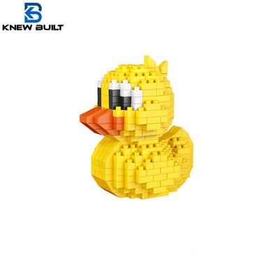 Kleine Gelbe Ente Puzzle Montage Bausteine Spielzeug Tier Serie 3D Modell Micro Mini Diamantsteine Schwein Panda Hamster Schnecke