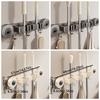 Moisture-Proof Suction Cup Mop Holder Space Aluminum Mop Clip Rack Storage Rack  Household Storage