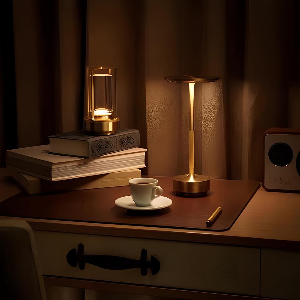 Wireless LED Table Lamp Touch Sensor Desktop Night Light USB Rechargeabl Portable Bedroom Night Light Reading Lamps Decor Light