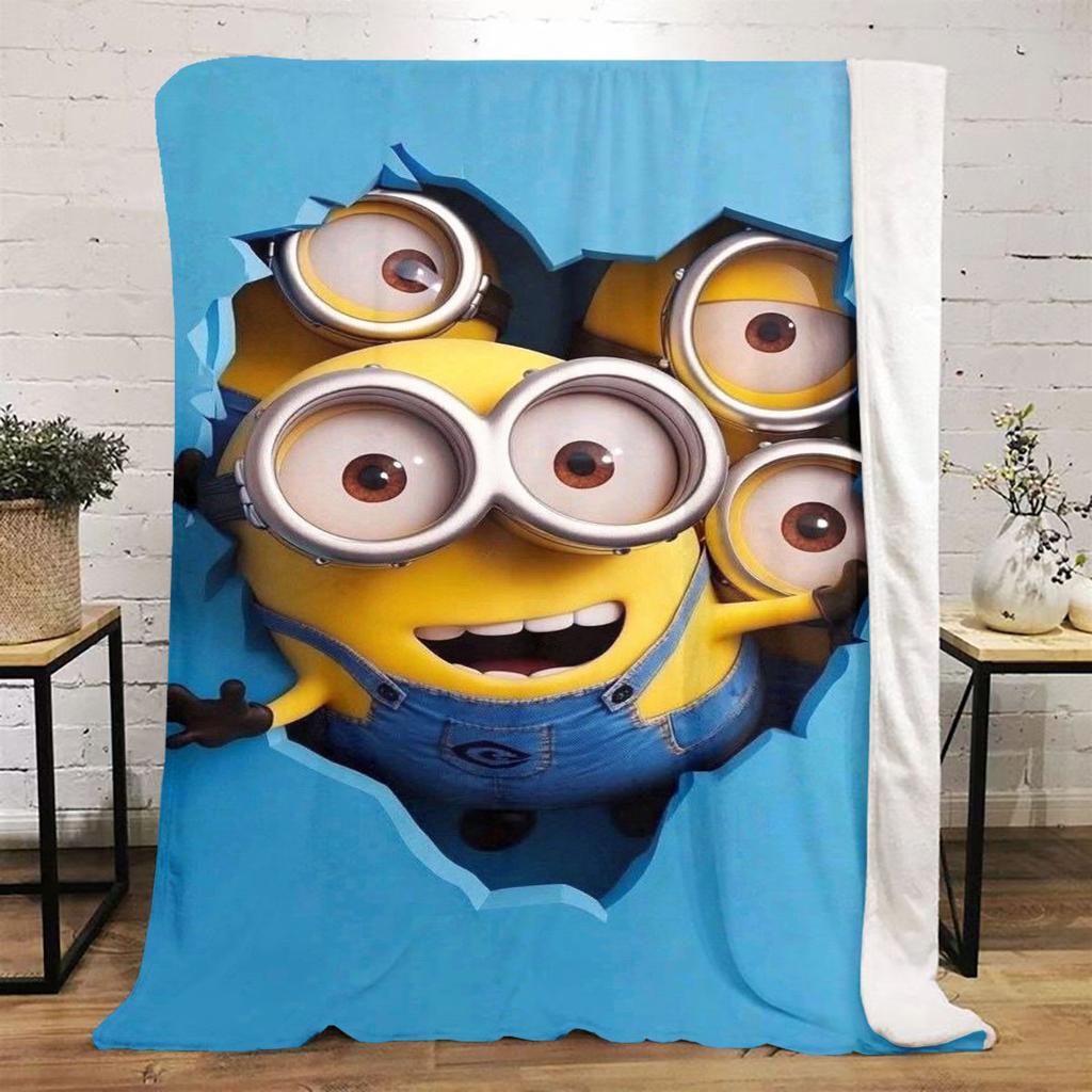 The Minions Breaking Through The Wall Blanket Is Suitable for Beds and Various Other Occasions, Making It A Perfect Gift.