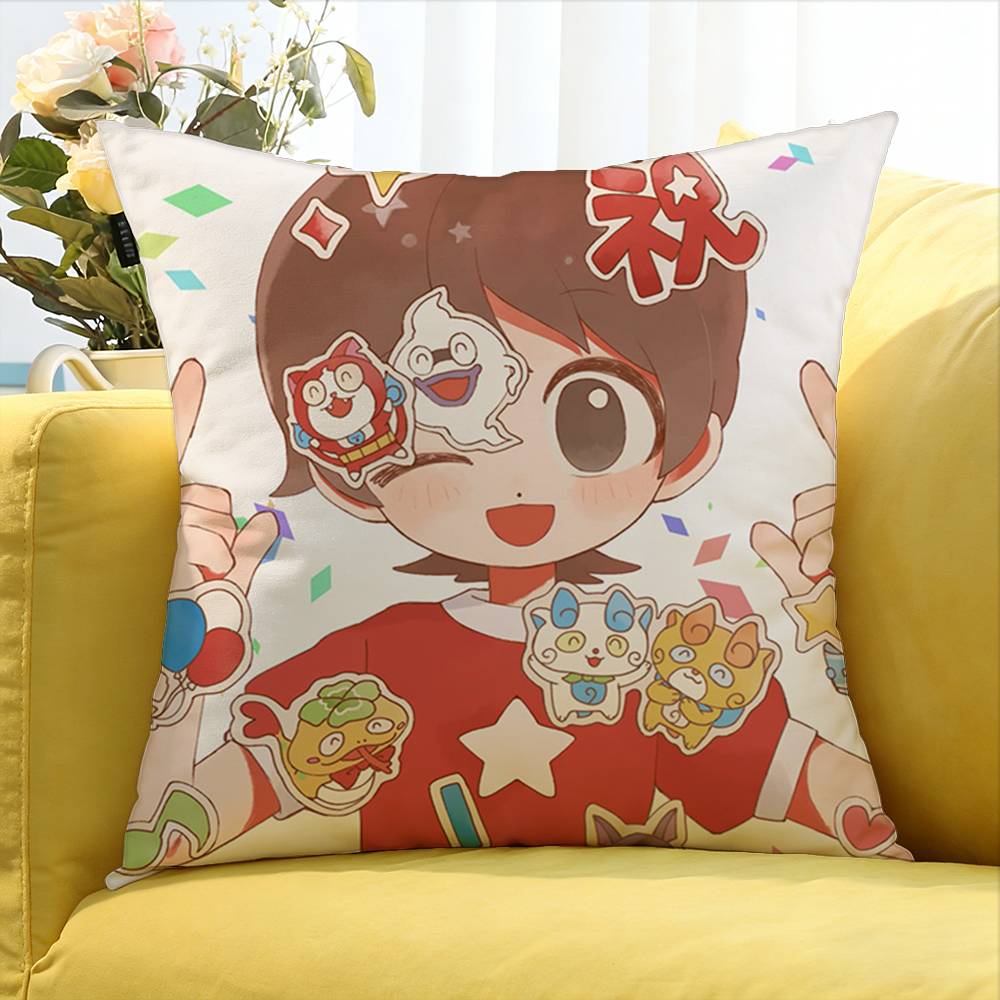Anime Yo-Kai Watch Various Sizes Square Pillow Case For Car Home Bedchamber Decor