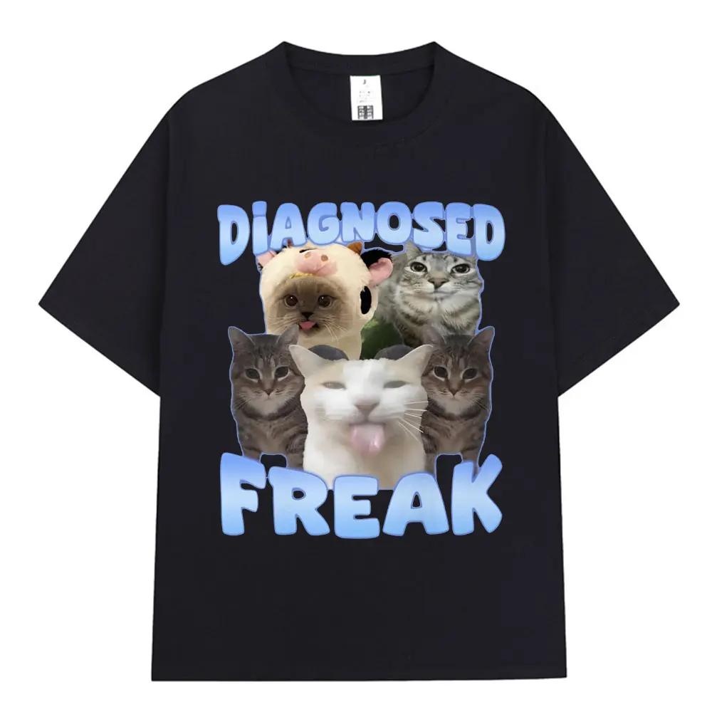 Summer freak funny watermelon cat meme Graphic T Shirt Men Women Silly Kitten Lover T Shirt Fashion cotton oversized T shirt