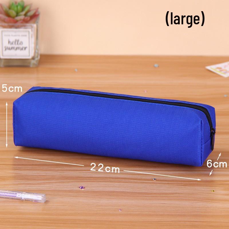 Solid Color Oxford Large Pencil Case - Customizable Student Stationery Bag with Logo Printing