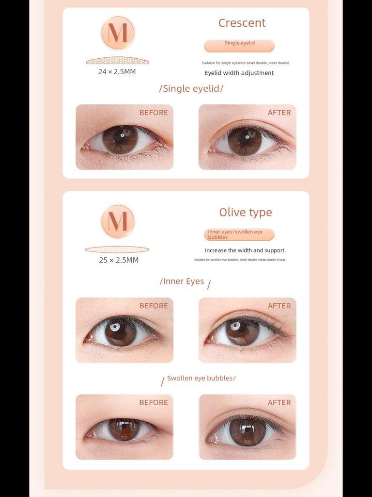 AKF Invisible Double Eyelid Stickers for Women - Natural, Traceless, Swollen Eyelid Solution with Mirror In a Tin Box