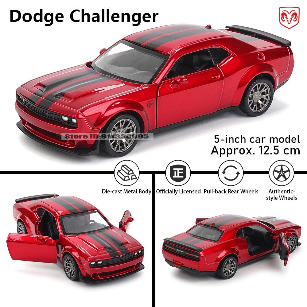 MSZ 5-inch Alloy Car Model Dodge Challenger Rebound Function Static Model Alloy Die-casting Car Model Collection Gift Toy