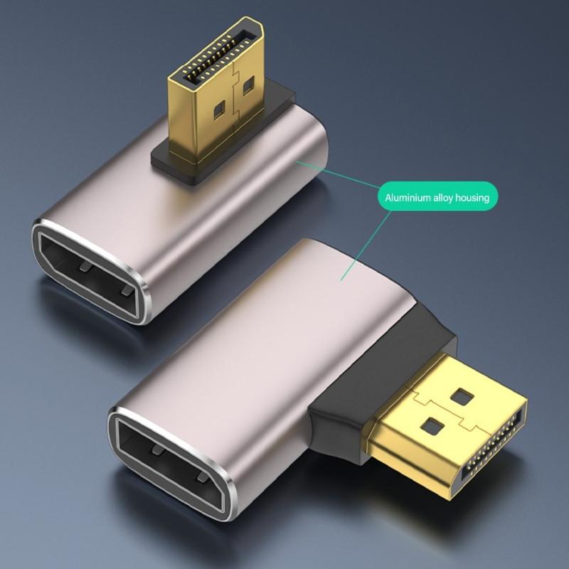 8K  1.4 Adapter Right Angle   Male to Female Vertical Connectors Converter Extender Support 8K@60Hz