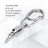 30PCS High Strength Fishing Bearing Swivels Stainless Steel Ball Bearing Swivels  Saltwater Fishing