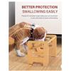Adjustable Bamboo Wood Double Bowl Stand for Cats and Dogs - Elevate Pet Feeders for Neck Protection
