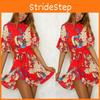 Stylish Womens Mini Ladies Dress Floral Print Ruffle V Summer Beach Sundress For Every Occasion
