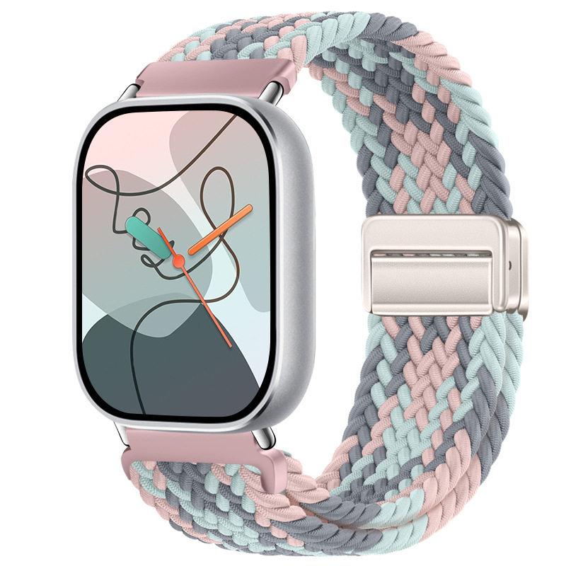 For Redmi Watch 6/5/4 XiaoMi Mi Band 8 Pro Quick Release Magnetic Woven Nylon Band Adjustable Breathable Sport Wristband