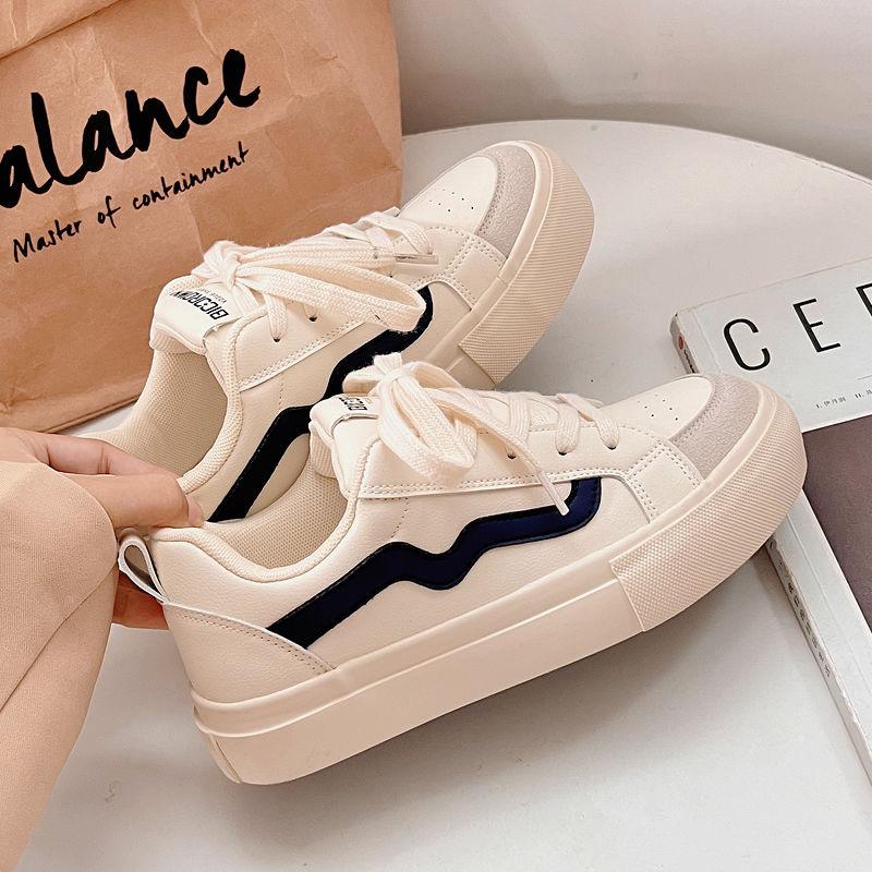 Little white shoes women's popular 2024 new thick-soled heightening canvas shoes design sense niche versatile board shoes women's casual shoes