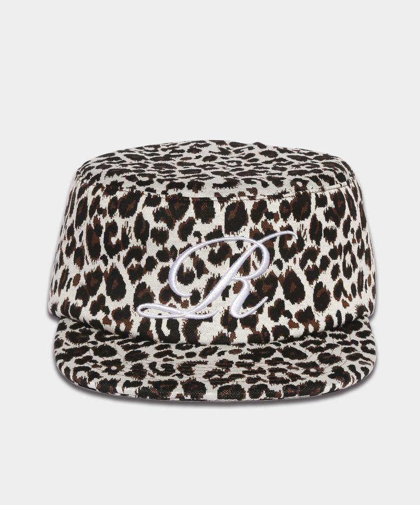 ROCKPSYCHO Pillbox Cap Leopard Ivory